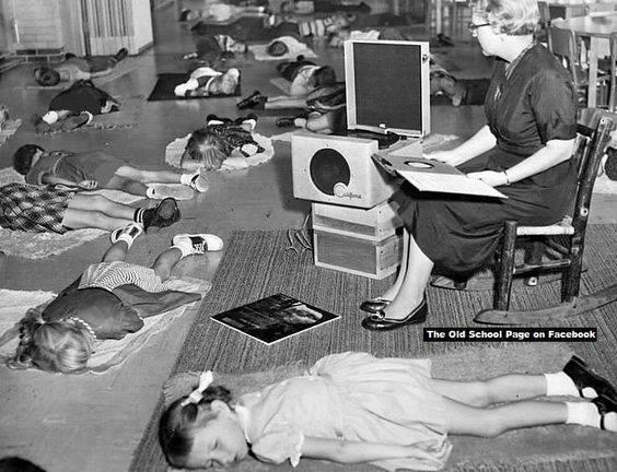 What was nap time like in Kindergarten during the 1950s?