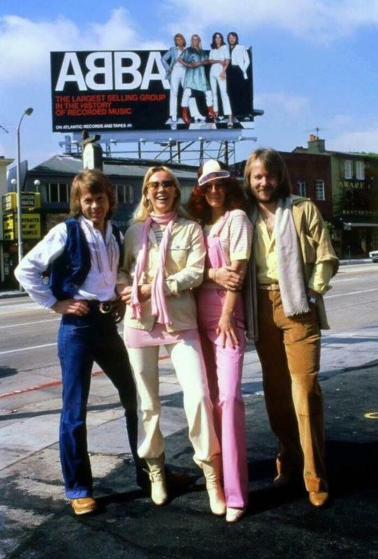 1978: ABBA Strikes a Pose in Front of Their Sunset Strip Billboard