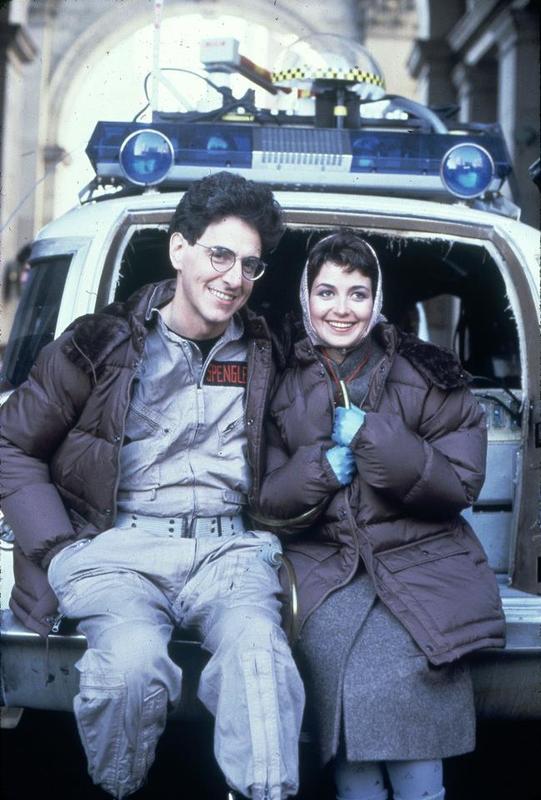 Ghostbusters' (1984) Set Features Harold Ramis and Annie Potts