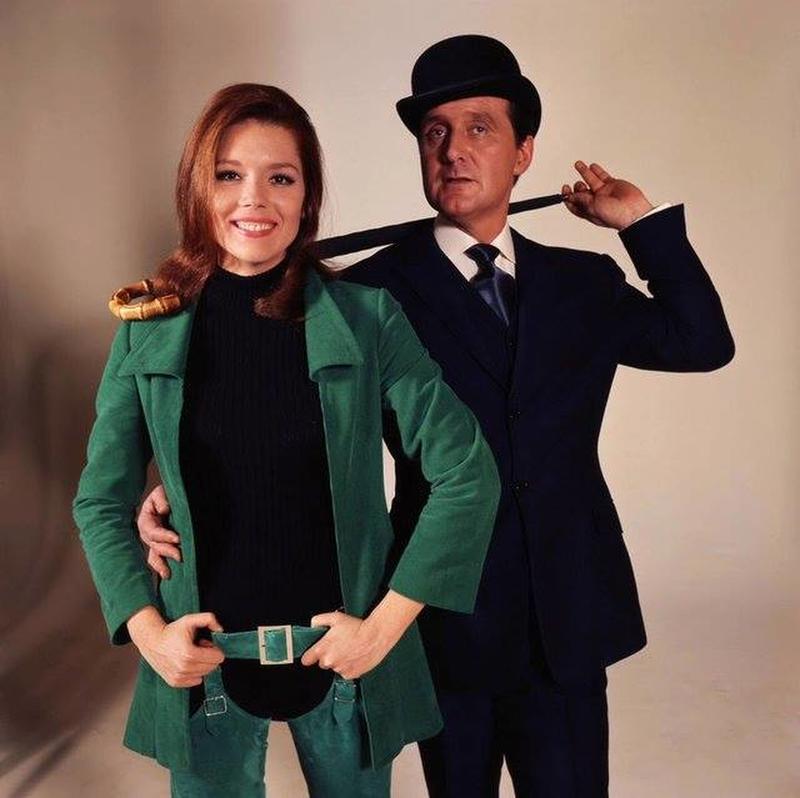 1965 TV series 'The Avengers' features a stunning photo of Diana Rigg and Patrick Macnee.