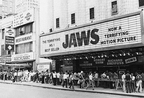 Premiere of the iconic film 'JAWS' in 1975