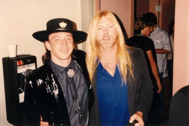 80s photo: Stevie Ray Vaughan and Gregg Allman unite!