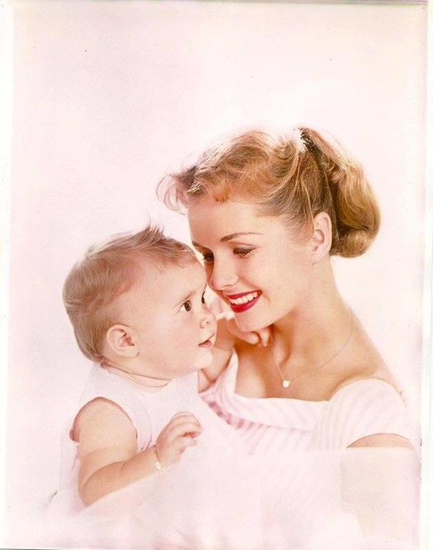 Carrie Fisher and Debbie Reynolds captured together in 1956.
