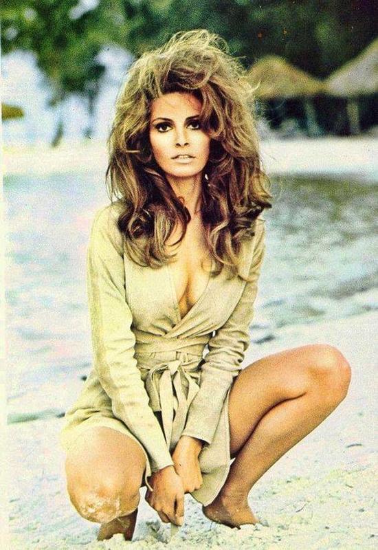 Raquel Welch's beach outing from the past.