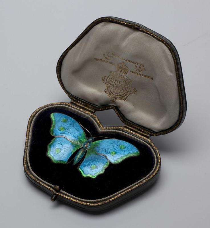 Original Case Holds Victorian Butterfly Brooch