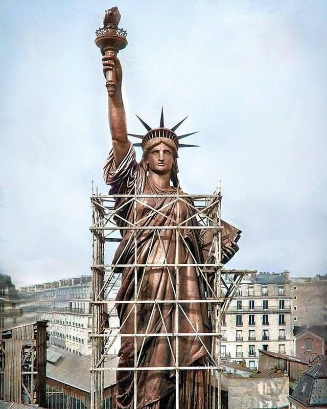 The 1886 Statue of Liberty in Paris, in its Original Copper Form, before its Journey to New York City