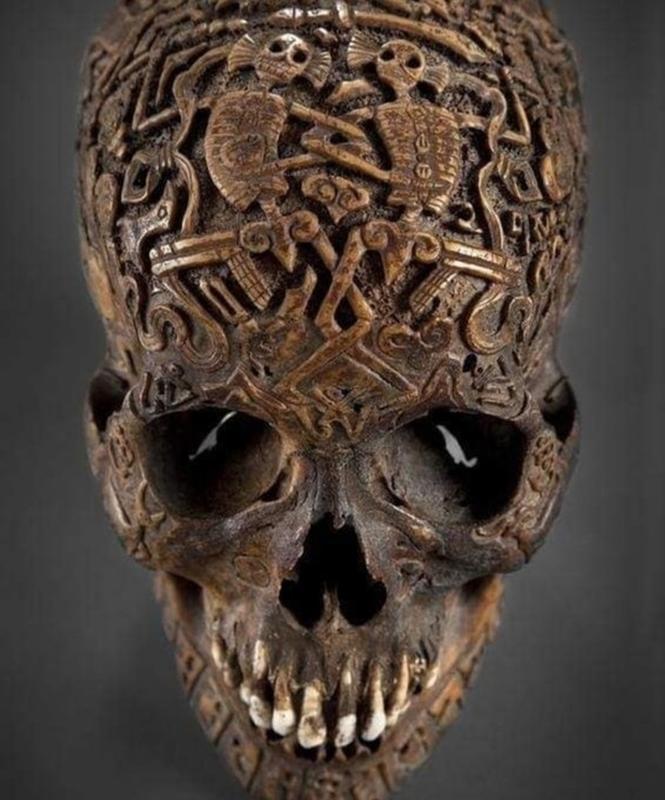 300-Year-Old Tibetan Skull Carved with Intrigue