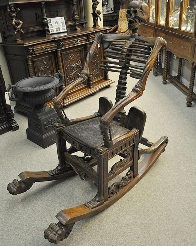 19th Century Russian-Made Rocking Chair: Exquisitely Carved from Wood