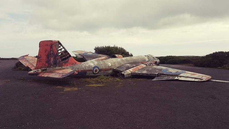 Abandoned Military Planes and Helicopters Left to Deteriorate: Cornwall's Predannack Airport Transformed into an Aircraft Graveyard