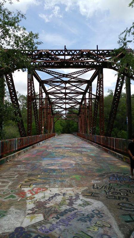 Abandoned Bridge Over the Suwannee River in White Springs, Florida