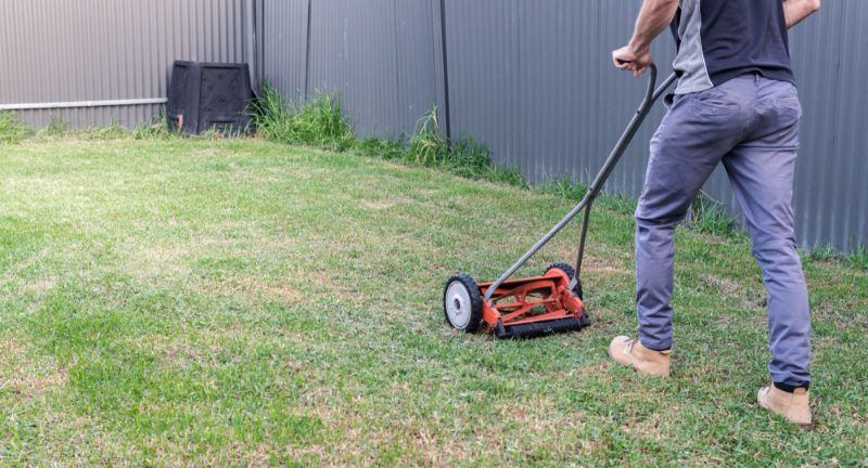 Manual Lawn Mowing